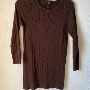 Brown cable knit sweater